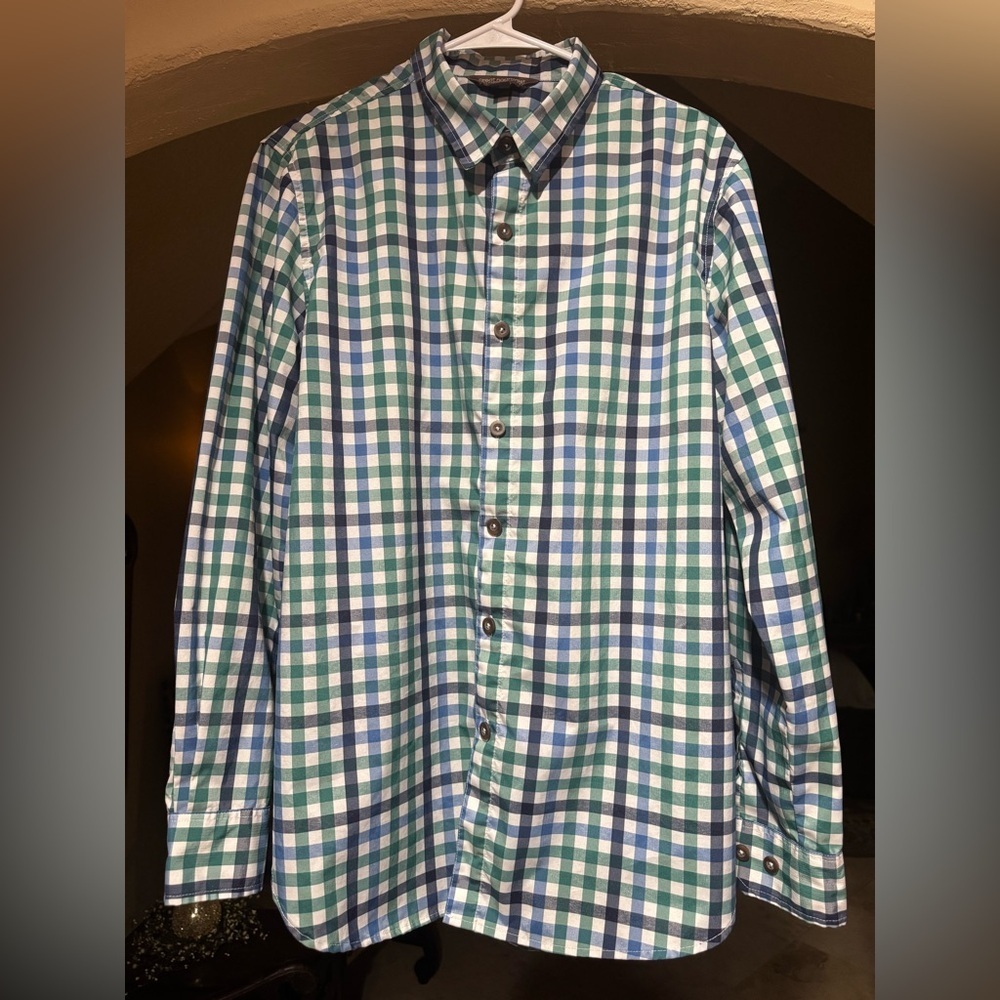 Great Northwest Clothing Company Green and Blue Plaid Shirt